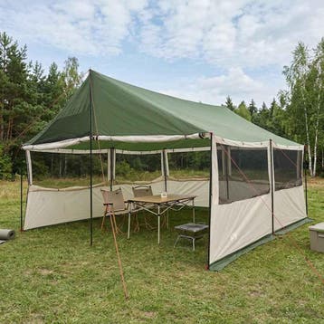 vidaXL Gezinstent Groen 450 x 400 x 265 cm Polyester en, Verzenden, Nieuw, Tot en met 2