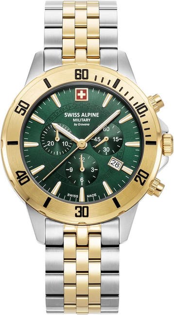 Swiss Alpine Military 7024.9144 Cruiser chronograaf horloge, Overige merken, Staal, Verzenden, Polshorloge