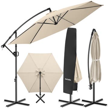 Parasol Artemis, 360° draaibaar, kantelbaar, 3 x 3 m - beige, Verzenden, Nieuw