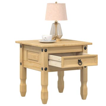 vidaXL Bijzettafel Corona 50x50x50 cm massief grenenhout, Verzenden, Nieuw