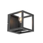 Industriële wandlamp zwart kubus - Cage, Verzenden, Nieuw, Industrieel