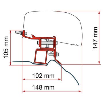 Fiamma Mercedes V Class Kit H1-L2 >2014 F40Van, Ophalen of Verzenden, Nieuw