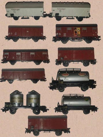 Märklin H0 - Modeltrein goederenwagon (11) - Set van 11, Nieuw