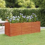 vidaXL Plantenbak verhoogd 240x80x77 cm cortenstaal roestig, 100 cm of meer, Verzenden, Nieuw, Metaal