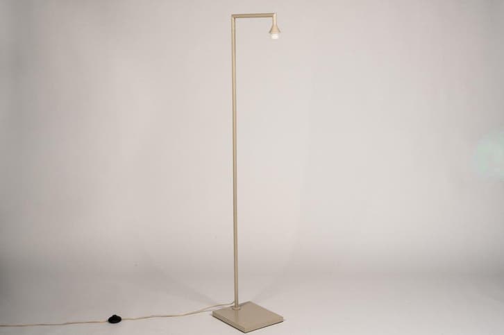 Rietveld Vloerlampen - Beige, Zand - Metaal, Huis en Inrichting, Lampen | Vloerlampen, Verzenden
