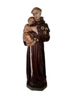 Beeld, Heilige Antonius van Padua met kind Christus - 41 cm, Antiek en Kunst