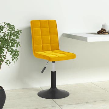 vidaXL Eetkamerstoelen draaibaar 4 st fluweel mosterdgeel, Huis en Inrichting, Stoelen, Verzenden, Nieuw