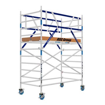 AGS Pro rolsteiger 135 x 4.2 wh tweezijdig, Doe-het-zelf en Verbouw, Steigers, Verzenden, Nieuw, Rolsteiger of Kamersteiger, 2 tot 5 meter