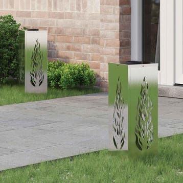 vidaXL Solar LED Pad Licht 2 st Warmwit 18 x 18 x 50 cm, Verzenden, Nieuw, Zonne-energie