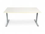 Recht T-poot bureau, 160x80cm, ahorn-aluminium, Huis en Inrichting, Bureaus, Ophalen of Verzenden, Gebruikt