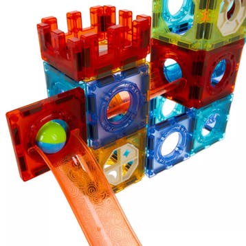 Ruhhy Educatieve magnetische bouwset 110-delig – knikkerb., Ophalen of Verzenden, Nieuw