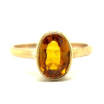 Ring - 14 karaat Geel goud - 1.93ct. tw. Saffier, Nieuw