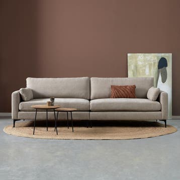 *WOONWINKEL* 4-zitsbank Beige Stof, Verzenden, Nieuw