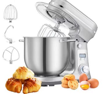 Keukenmixer 1200W met 6L kom en stille motor – 6 snelheden, Huis en Inrichting, Keuken | Keukenelementen, Verzenden, Nieuw