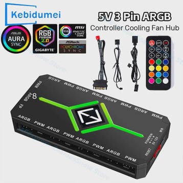 5V ARGB & PWM Fan Hub Controller met 9 Poorten - PC Case Fan, Verzenden, Nieuw