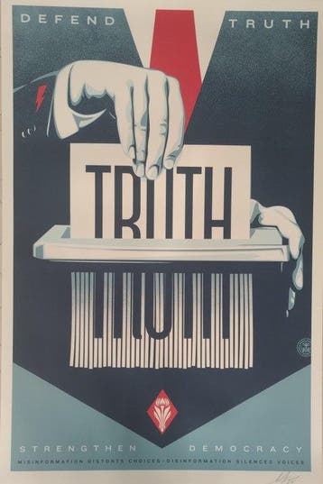 Shepard Fairey (OBEY) (1970) - Defend Truth No reserve