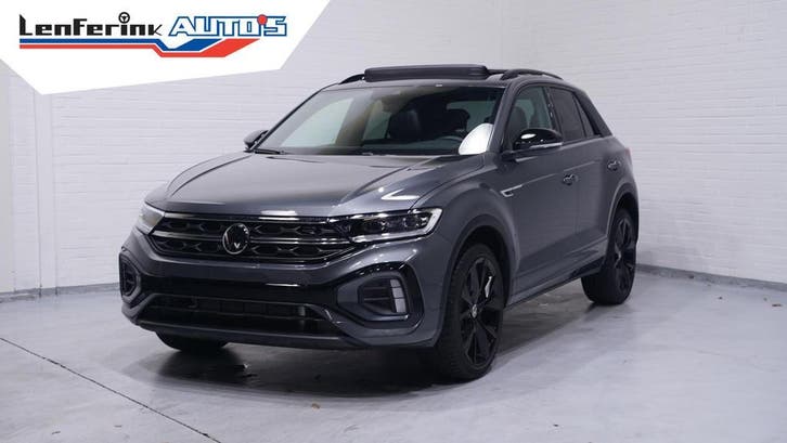 Volkswagen T-Roc 1.5 TSI DSG R-Line Black Panodak Matrix, Auto's, Volkswagen, Dealer onderhouden, Onderhoudsboekje, Te koop, SUV of Terreinwagen