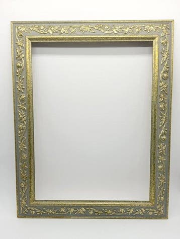 Lijst- roos - Hout, Goud