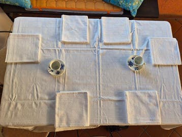 Tafelkleed (7) - 165 cm - 140 cm - Fiandra, rand van het