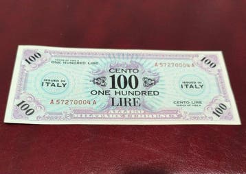Italië. - 100 Lire 1943 - Allied Military Currency - Gigante, Postzegels en Munten