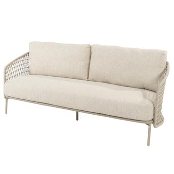 Puccini stoel bank loungeset 5 delig teak latte 4 Seasons, Ophalen of Verzenden, Nieuw