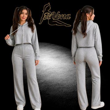 Huispak Fevona Grijs, Kleding | Dames, Huispakken, Maat 38/40 (M), Verzenden, Nieuw, Grijs