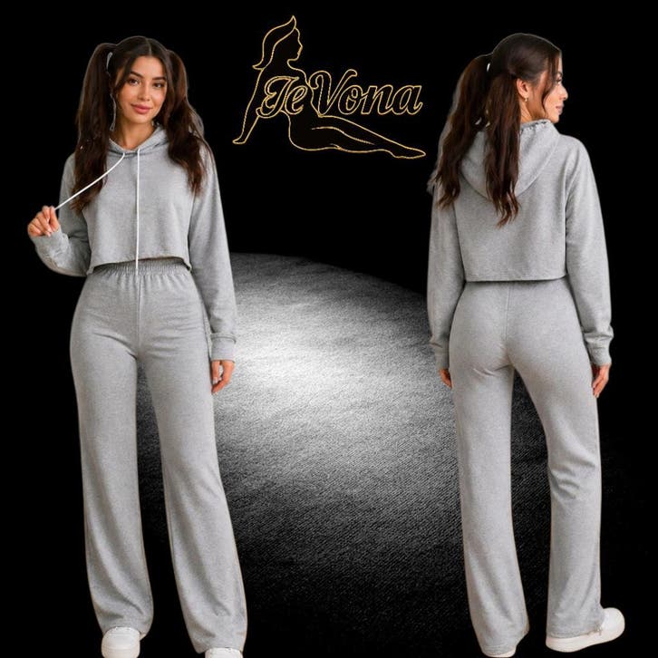 Huispak Fevona Grijs, Kleding | Dames, Huispakken, Grijs, Maat 38/40 (M), Nieuw, Verzenden