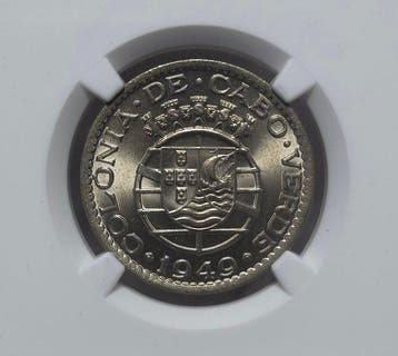 Portugees Kaapverdië. 1 Escudo 1949 MS65 (Zonder