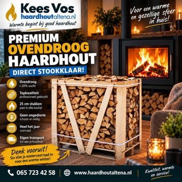 Haardhout droog stook klaar Eiken Beuk Mix eigen bezorging, Tuin en Terras, 6 m³ of meer, Verzenden, Eikenhout, Blokken
