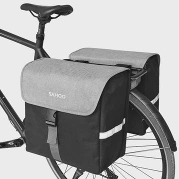 SAHOO Fietstas Dubbel 40L - Grote Capaciteit Achterdrager Fi, Verzenden, Nieuw