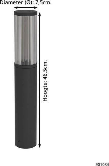 EGLO Salle Sokkellamp - Staande lamp Buiten - E27 - 46.5 cm, Verzenden, Nieuw
