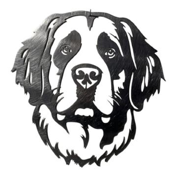 Wanddecoratie metaal hond Sint Bernard 33 cm, Verzenden, Nieuw