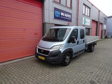 Fiat Ducato 35H 2.3 MultiJet L4H1 DC 6 zitter maxi clima lmv, Stof, Gebruikt, Blauw, Onderhoudsboekje