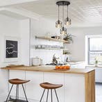 Vintage 3-Lichts Hanglamp – Industriële Metalen Plafondlamp, Verzenden, Nieuw