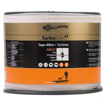 Gallagher TurboLine Lint 12,5mm Wit 400m, Ophalen of Verzenden, Nieuw