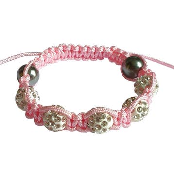 Fako Bijoux - Armband - Disco Dots Kids - Wit/Roze, Verzenden, Nieuw