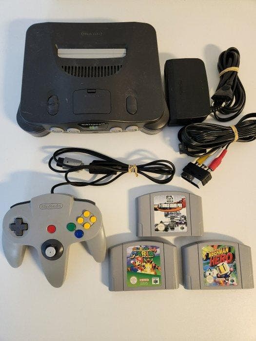 Nintendo - N64 - Nintendo 64 & 1 Controller & 3 Games -, Spelcomputers en Games, Spelcomputers | Overige Accessoires