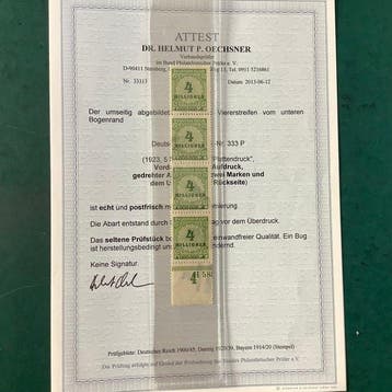 Duitse Rijk 1923 - 5 miljard op 4 miljoen met opdruk op de, Postzegels en Munten, Gestempeld