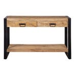 Mangohout Sidetable Britt 120 cm, Huis en Inrichting, Tafels | Sidetables, Verzenden, Nieuw, Overige houtsoorten, Industriële meubels