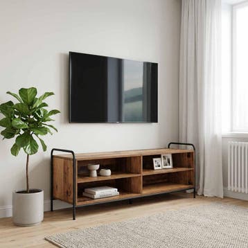 vidaXL Tv-meubel 140 x 39,5 x 50 cm Oud hout Bewerkt hout, Huis en Inrichting, Minder dan 50 cm, Verzenden, Nieuw, Minder dan 100 cm