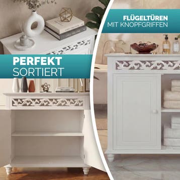 Ladekast Jersey Wit Hout 76x65x35cm (Voor in Huis), Verzenden, Nieuw