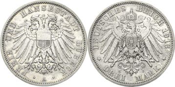 3 Mark 1913 Luebeck, Verzenden