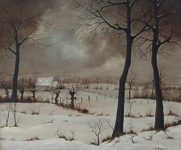 Piet Willequet (1950) - Winterlandschap
