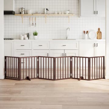 vidaXL Hondenhek inklapbaar 6 panelen 300 cm populierenhout, Dieren en Toebehoren, Honden-accessoires, Verzenden, Nieuw