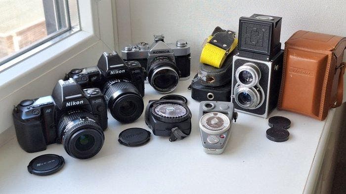 Konica, Nikon Autoreflex T Analoge camera, Audio, Tv en Foto, Fotocamera's Analoog