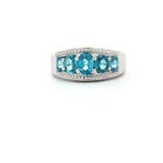 Zonder minimumprijs - Ring Zilver - 2.18ct. tw. Zirkoon -, Nieuw