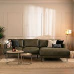 50% Korting: Industriële hoekbank Denver olijfgroen eco-leer, Ophalen, Zo goed als nieuw, Industrieel