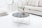 Exclusieve salontafel NOBLE 65cm grijs echt marmer rond, Huis en Inrichting, Tafels | Salontafels, Ophalen of Verzenden, Nieuw