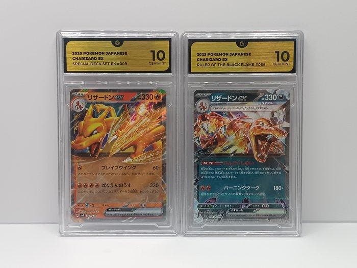 Pokémon - 2 Graded card - Charizard - GG - Various sets, Hobby en Vrije tijd, Verzamelkaartspellen | Pokémon