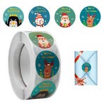500 Kerst Stickers Op Rol - 2.5cm - Kerststickers -, Diversen, Verzenden, Nieuw